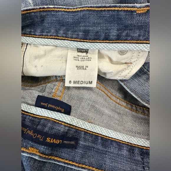 Levi’s The Original Boyfriend Jeans 6M Mid-rise - Picture 9 of 11